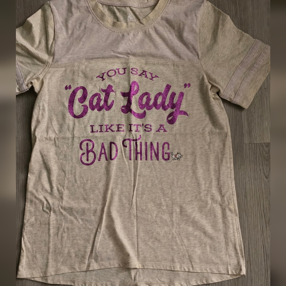 Disney Cat Lady T-Shirt with Marie Image